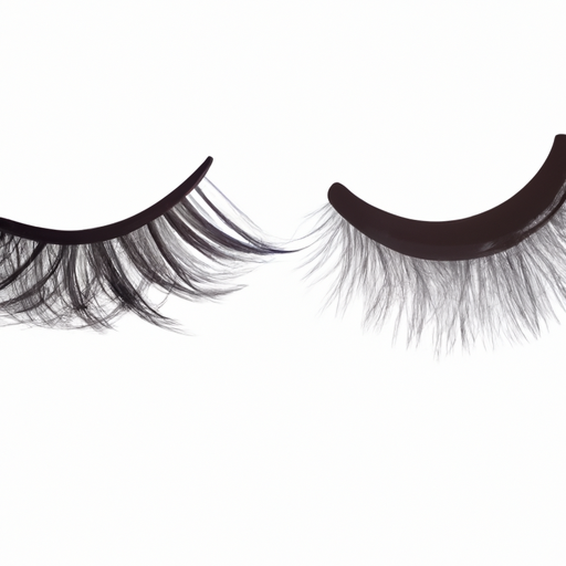 Suggestion: A close-up of a pair of eyelashes with mascara on the bottom lashes.